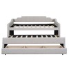YOOCOZZ Twin Size Upholstered Daybed with Trundle and Three Drawers - 3 of 4