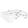 TiramisuBest L-Shaped Modular Sectional Sofa, Compressed Corduroy Couch, Modern Minimalist Sleeper Sofa for Living Room & Bedroom,Grey - 3 of 4