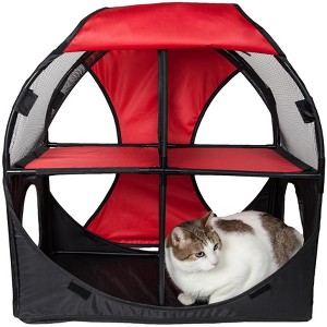 Pet Life (R) Kitty-Play Obstacle Travel Collapsible Soft Folding Pet Cat House - 1 of 1