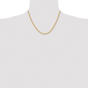 Chisel Stainless Steel Polished Yellow IP-plated 4mm 18" Round Curb Chain Necklace - 1 of 4