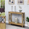 Durango Console Table with Shelf English Oak/Black - Breighton Home: Industrial Sofa Table, Space-Saving Design - 2 of 4