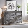 Sincido 8 Drawers Dresser for Bedroom, Farmhouse 61" Wide Tall Dressers w/Roman Column - 2 of 4
