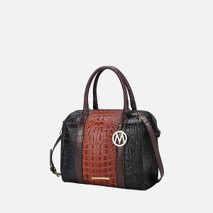 MKF Collection Ember Faux Crocodile-Embossed Women’s Satchel by Mia K - 1 of 4