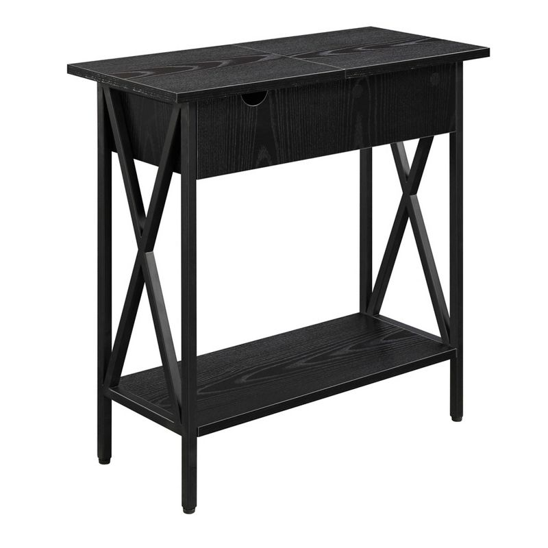 Tucson Flip Top End Table with Charging Station and Shelf - Breighton Home, 1 of 9