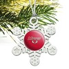 Marist College Red Fox Logo Metal Snowflake Christmas Tree Holiday Ornament - 2 of 3