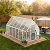 6x11 FT Greenhouse for Outdoors, Lockable Door and Ajustable Roof Vent, Polycarbonate Greenhouse with Windproof Aluminum Frame - 3 of 4