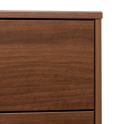Cherry Red Mid-Century Modern Tall 6-Drawer Lingerie Chest