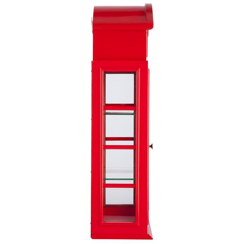 Design Toscano Piccadilly Circus British Telephone Booth Wall Curio Cabinet, 4 of 7