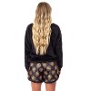 Harry Potter Womens' Hogwarts Crest Sweater and Shorts Sleep Pajama Set Black - 2 of 4