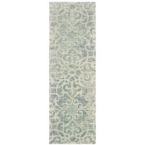 Oriental Weavers Tallavera 55602 Grey/ Ivory Indoor Area Rug - 2'6" x 8' - 1 of 2