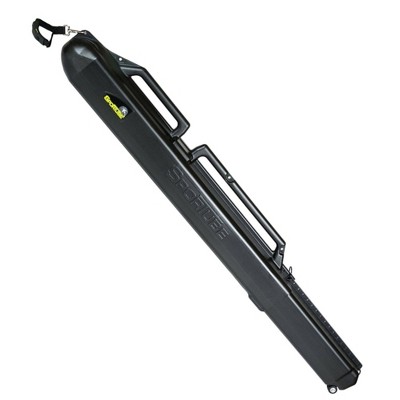 Sportube Series 1 Lightweight Travel Case for Skiing, Spearfishing, and Fishing Equipment and Gear w/ Removable Handle, Wheels, Straps, & Bands, Black