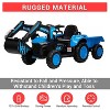 12V 3 in 1 Ride on Excavator & Tractor with Detachable Trailer,Ride on Car Toy with Remote Control - 2 of 4