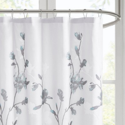 LunaLulinlk Floral Printed Burnout Shower Curtain