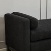 Lyngins Storage Ottomanes with Nature Wood Legs and 2 Bolster Pillows,Upholstered Storage Bench,Ottoman Benches for Living Room,Bedroom - 4 of 4