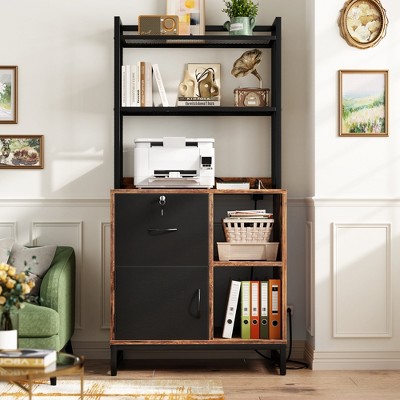 Aheaplus Filing Cabinet with Lock & Charging Station