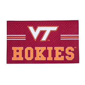 Evergreen NCAA Virginia Tech Hokies Embossed Mat Cross Hatch Indoor and Outdoor Doormat - 1 of 3
