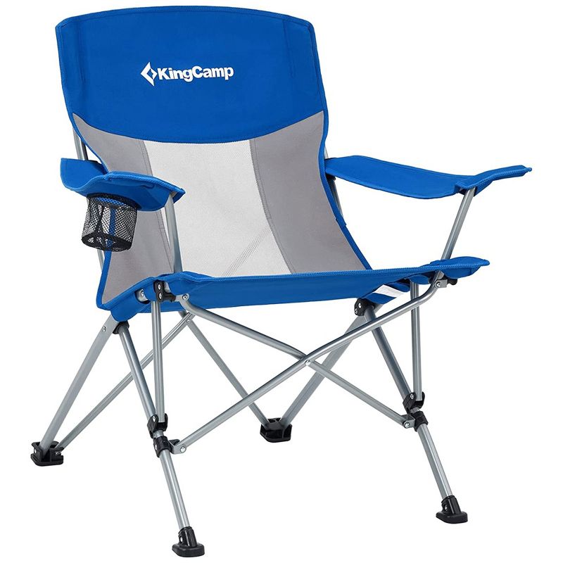 KingCamp Padded Outdoor Folding Lounge Chair Swiveling Cupholder, Side Pocket, and Carry Bag for Camping, Sporting Events, and Tailgating, 3 of 7