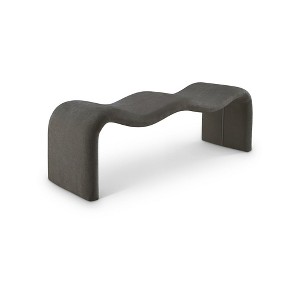 Meridian Furniture,Willow Chenille Fabric Bench - 1 of 4