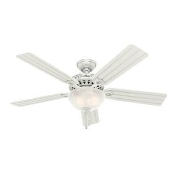 52" LED Beachcomber Damp Rated Ceiling Fan (Includes Energy Efficient Light Bulb) White - Hunter