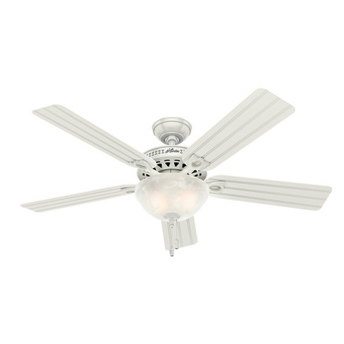 52 Led Beachcomber Damp Rated Ceiling Fan Includes Energy Efficient Light Bulb White Hunter Target - Ceiling Fans With Lights Ratings