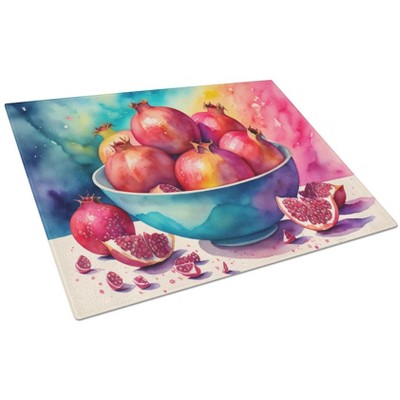 NEW Colorful Pomegranates Glass Cutting Board Decorative Tempered Glass Kitchen Cutting and Serving Board Large Size Chopping Board