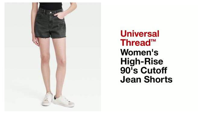 Women's High-Rise 90's Cutoff Jean Shorts - Universal Thread™, 2 of 11, play video