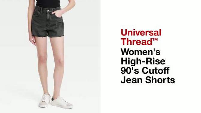 Women's High-Rise 90's Cutoff Jean Shorts - Universal Thread™, 2 of 10, play video