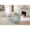 VASIP L-Shaped Left Lounge Chair Cloud Sectional Modular Sofa with Deep Seat,  for Living Room, Apartment, Bedroom No Assembly Required,Black - 4 of 4