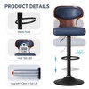 MOONMISS Bar Stools Set of 2 adjustable height and 360 Degree Swivel with Footrest for Bar, Kitchen, Dining Room - 3 of 4