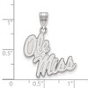 Black Bow Jewelry 10k White Gold Mississippi Rebels NCAA Large Pendant - 2 of 3