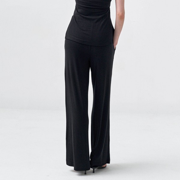Pantalones de Pierna Ancha Acanalados de Cintura Alta con Elástico - A New Day™ 5