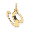 Black Bow Jewelry 14k Yellow Gold Ella Collection Small Fancy Script Initial Pendant A-W - 3 of 4