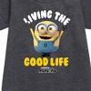 Girls' - Despicable Me Minions - Living The Good Life Graphic Short Sleeve Fleece Dress - 2 of 3