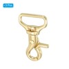 Unique Bargains Pure Brass Round Lobster Clasp Keychains for DIY Leather Craft 3 Pcs - 3 of 4