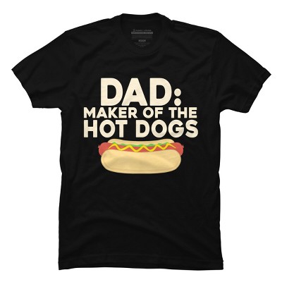 Men's Design By Humans Dad Maker Of The Hotdogs By MeowShop T-Shirt