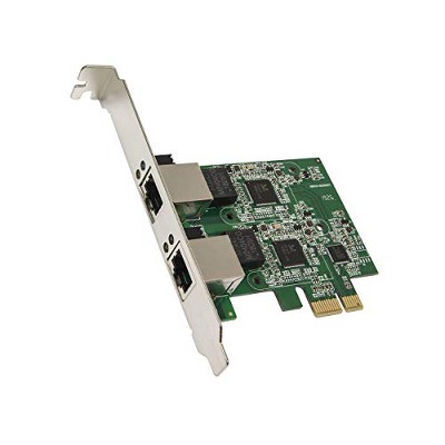 Syba Dual 2.5 Gigabit Ethernet PCI Express PCI-E Network Controller Card 10/100/1000/25000 Mbps RJ45 LAN Adapter Low Profile Bracket