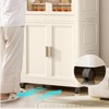 SEVOBAL Portable Kids Closet Storage Organizer for Clothes Children's Wardrobe Closet Magnetic Doors Baby Wardrobe Cabinet, White, 70"*43.99"*36.5" - 4 of 4