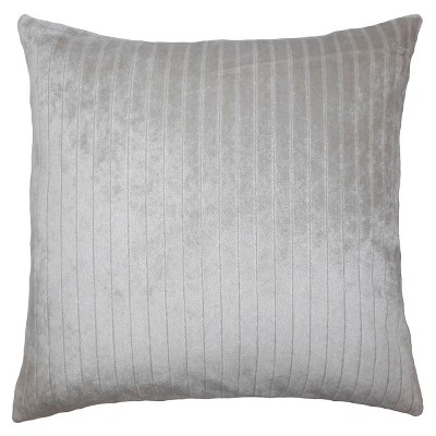 Silver Stripe Square Throw Pillow (18"x18") - The Pillow Collection