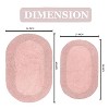 Double Ruffle Collection Bathroom Rugs Set, Washable Rug, Extra Soft and Absorbent bath Rug, Kitchen Mat, Bath Mat Set,Non-Slip, 2 Pcs Set(M+L), Pink - 3 of 4