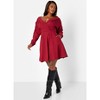 Rebdolls Women's Class Flirt Cotton Off The Shoulder Mini Skater Dress W. Pockets - 2 of 4