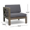 Sapphtopaz Patio Furniture Set Wood L-Shaped Loveseat Outdoor Chairs with Cushions and Coffee Table Sofa Set for Garden, Backyard - 2 of 4