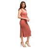 Maternity Fitted Sleeveless Side Slit Midi Dress - 24seven Comfort Apparel™ - 2 of 4