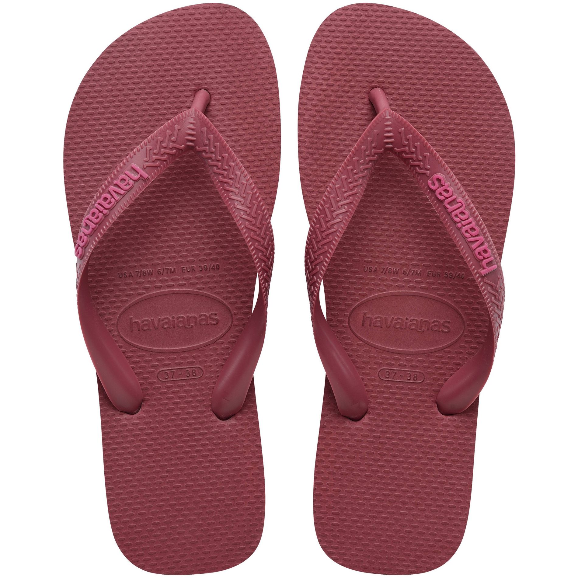 Havaianas Women's Logo Flip Sandals - Burgundy