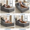 49.2" Oversized Convertible Chaise Lounge Chair Indoor, Deep Convertible Boneless Sofa Bed Couch - 4 of 4