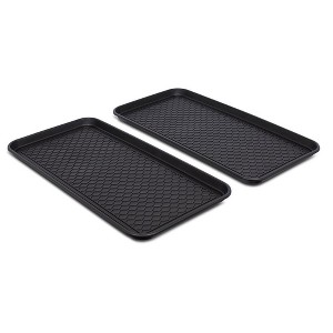 BirdRock Home Waterproof Multi-Purpose Boot Tray - Black 2 Pack - 1 of 4