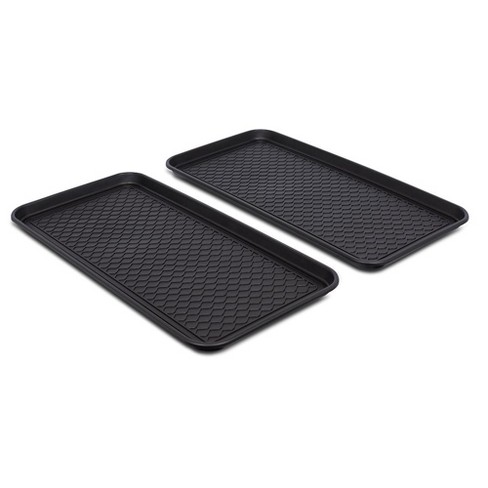 Stalwart 2-Pack All-Weather Boot Tray Set - Water-Resistant Plastic Utility Shoe  Mat for Indoor/Outdoor Use & Reviews