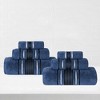 Zero Twist Cotton Solid and Jacquard Bathroom Towel Set by Blue Nile Mills - 2 of 4