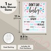 Sparkle and Bash Don't Say Baby Baby Shower Game with 36 Pink Bead Necklaces and 1 Easel Sign for Girls - 4 of 4