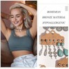 45 pairs silver drop dangle earrings set, boho vintage bronze waterdrop dangling earrings for women. - 2 of 4