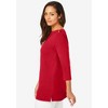 Jessica London Women's Plus Size Stretch Cotton Boatneck Tunic - 4 of 4